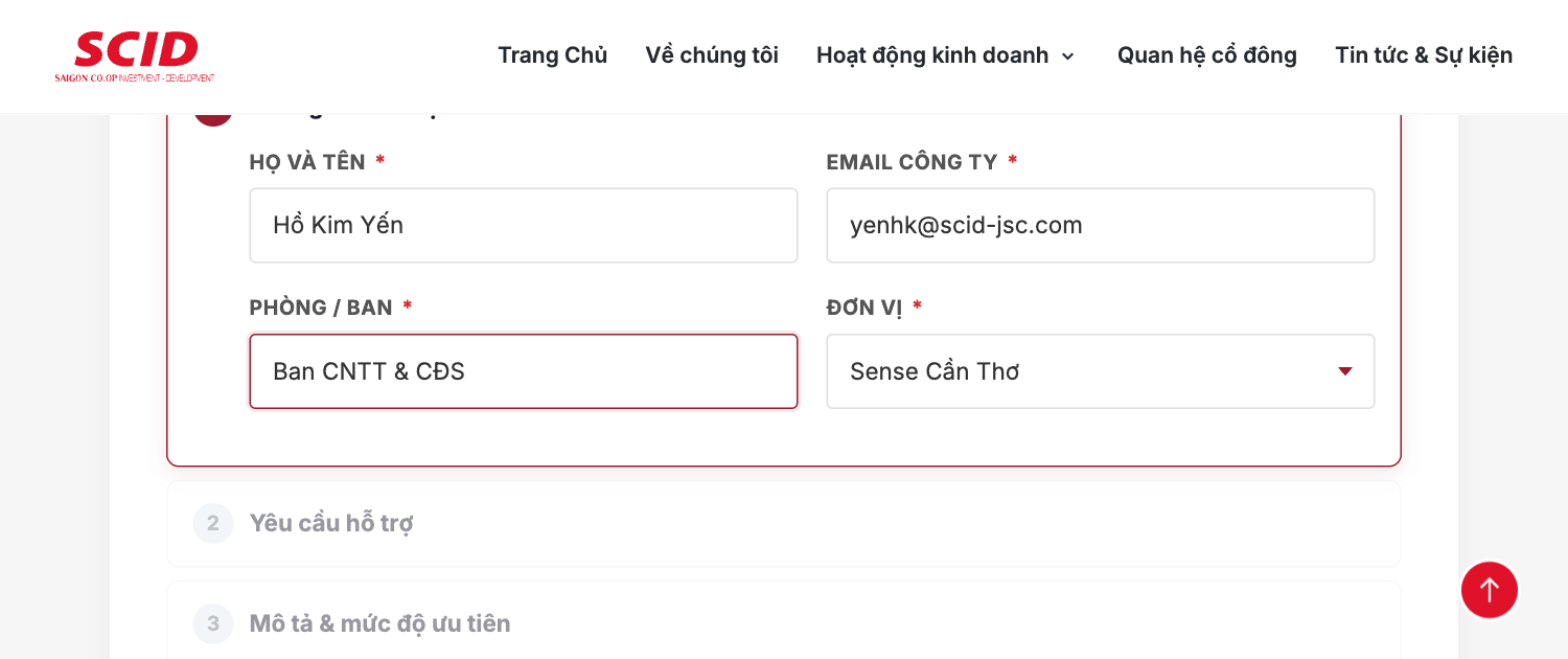 Bước 1 — Đã điền mẫu